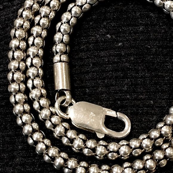 SILPADA Sterling Silver Popcorn Necklace 18” N1106 - Picture 4 of 9